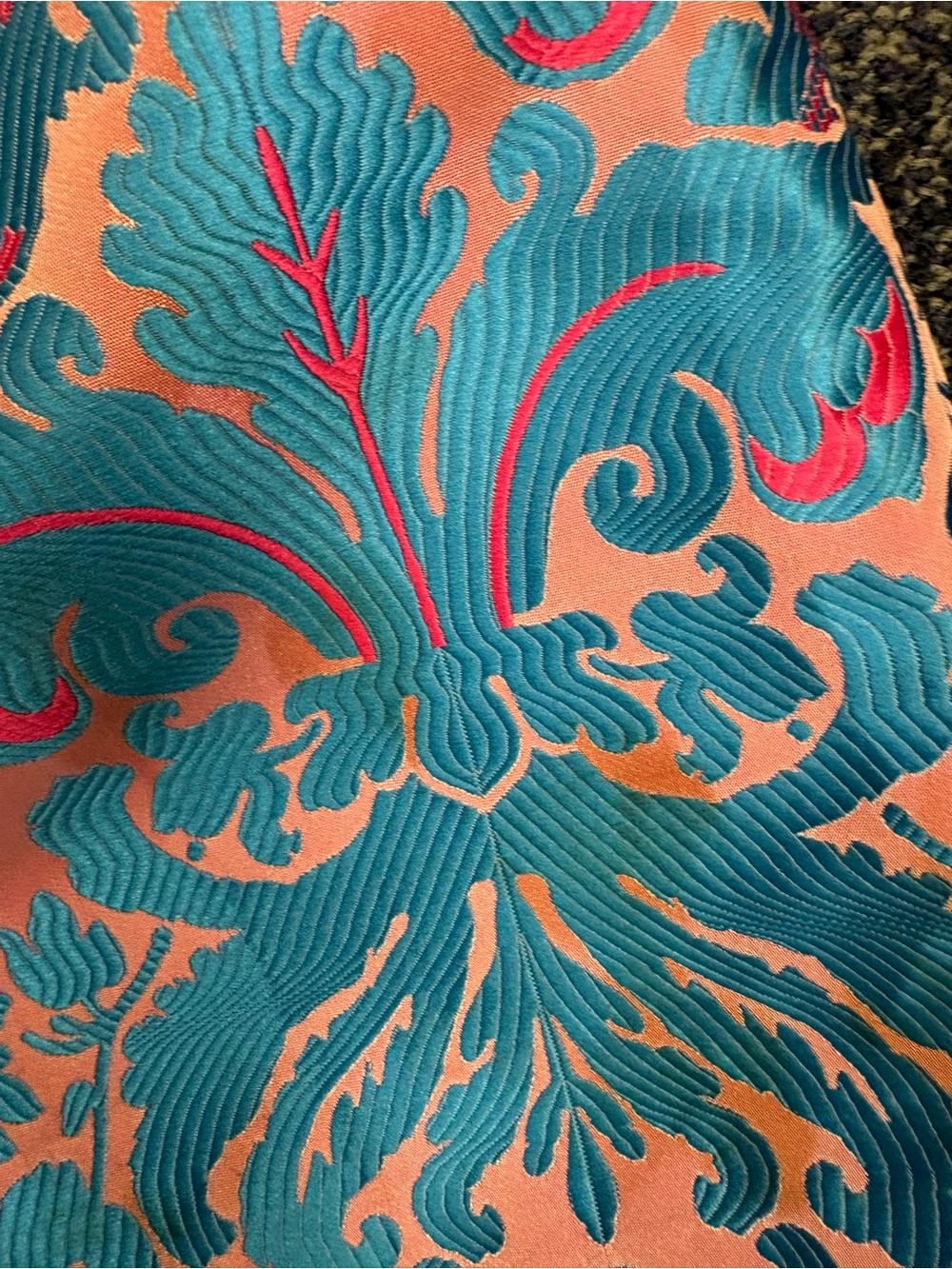 Free People Blue and Pink Brocade Slip Dress - Picture 5 of 8